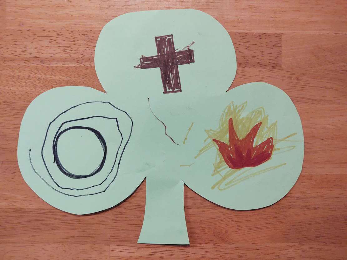 Three Leaf Clover Craft to illustrate the trinity